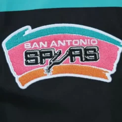 Apparel Mitchell & Ness Jackets & Outerwear-Exploded Logo Warm Up Jacket San Antonio Spurs