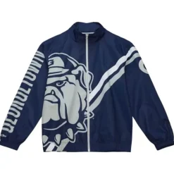 Apparel Mitchell & Ness Jackets & Outerwear-Exploded Logo Warm Up Jacket Georgetown University