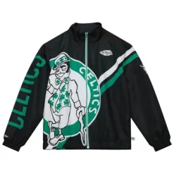 Apparel Mitchell & Ness Jackets & Outerwear-Exploded Logo Warm Up Jacket Boston Celtics