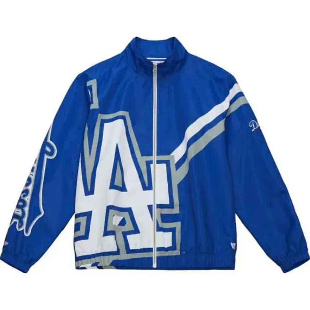 Apparel Mitchell & Ness Jackets & Outerwear-Exploded Logo Warm Up Jacket Los Angeles Dodgers