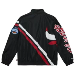 Apparel Mitchell & Ness Jackets & Outerwear-Exploded Logo Warm Up Jacket Chicago Bulls