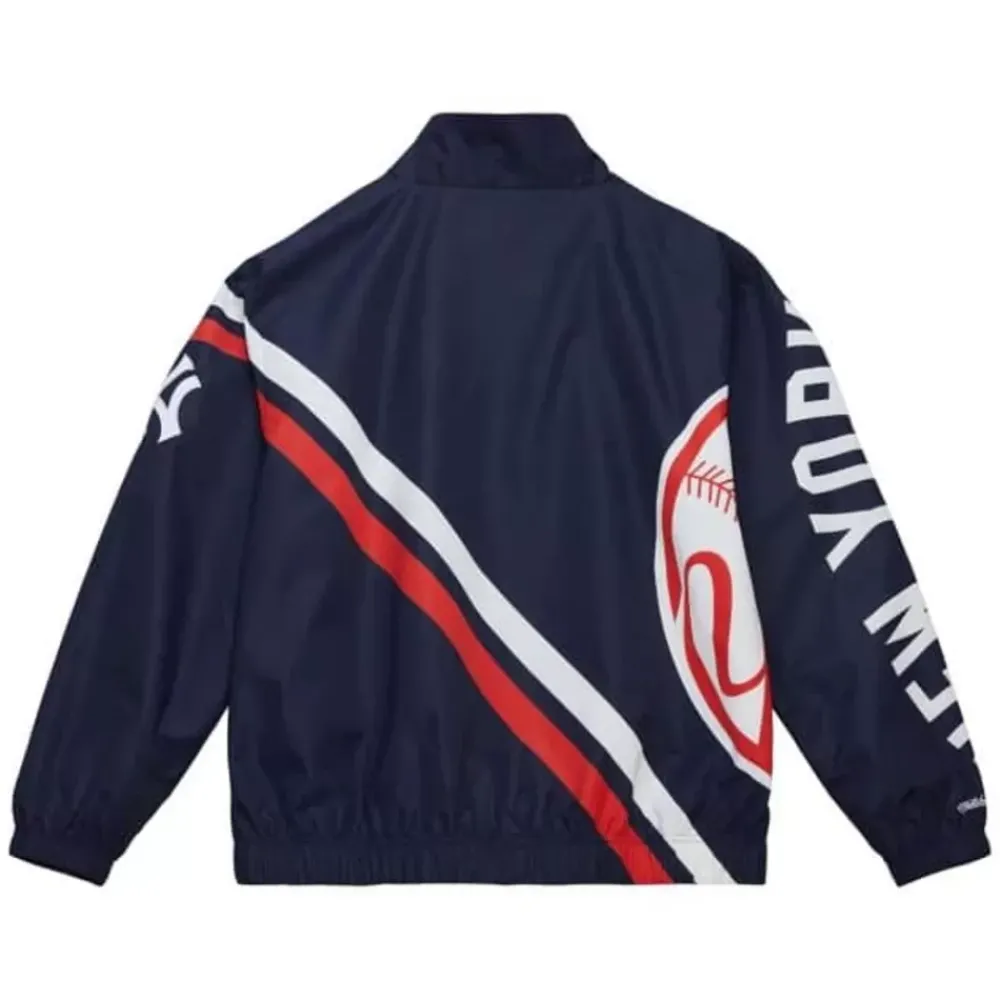 Apparel Mitchell & Ness Jackets & Outerwear-Exploded Logo Warm Up Jacket New York Yankees