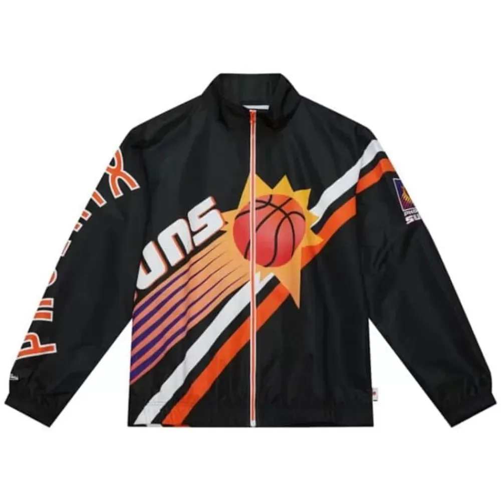 Apparel Mitchell & Ness Jackets & Outerwear-Exploded Logo Warm Up Jacket Phoenix Suns