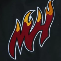 Apparel Mitchell & Ness Jackets & Outerwear-Exploded Logo Warm Up Jacket Miami Heat