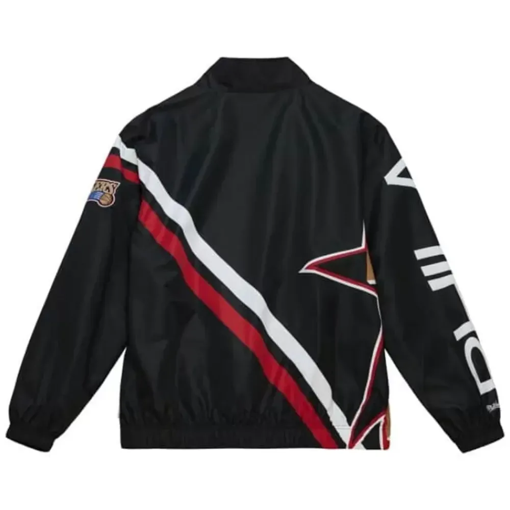 Apparel Mitchell & Ness Jackets & Outerwear-Exploded Logo Warm Up Jacket Philadelphia 76Ers