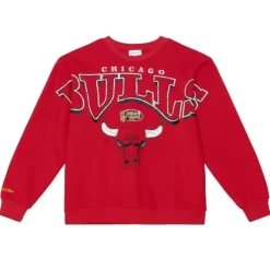 Apparel Mitchell & Ness Hoodies & Sweatshirts-Fashion Fleece Crew Chicago Bulls