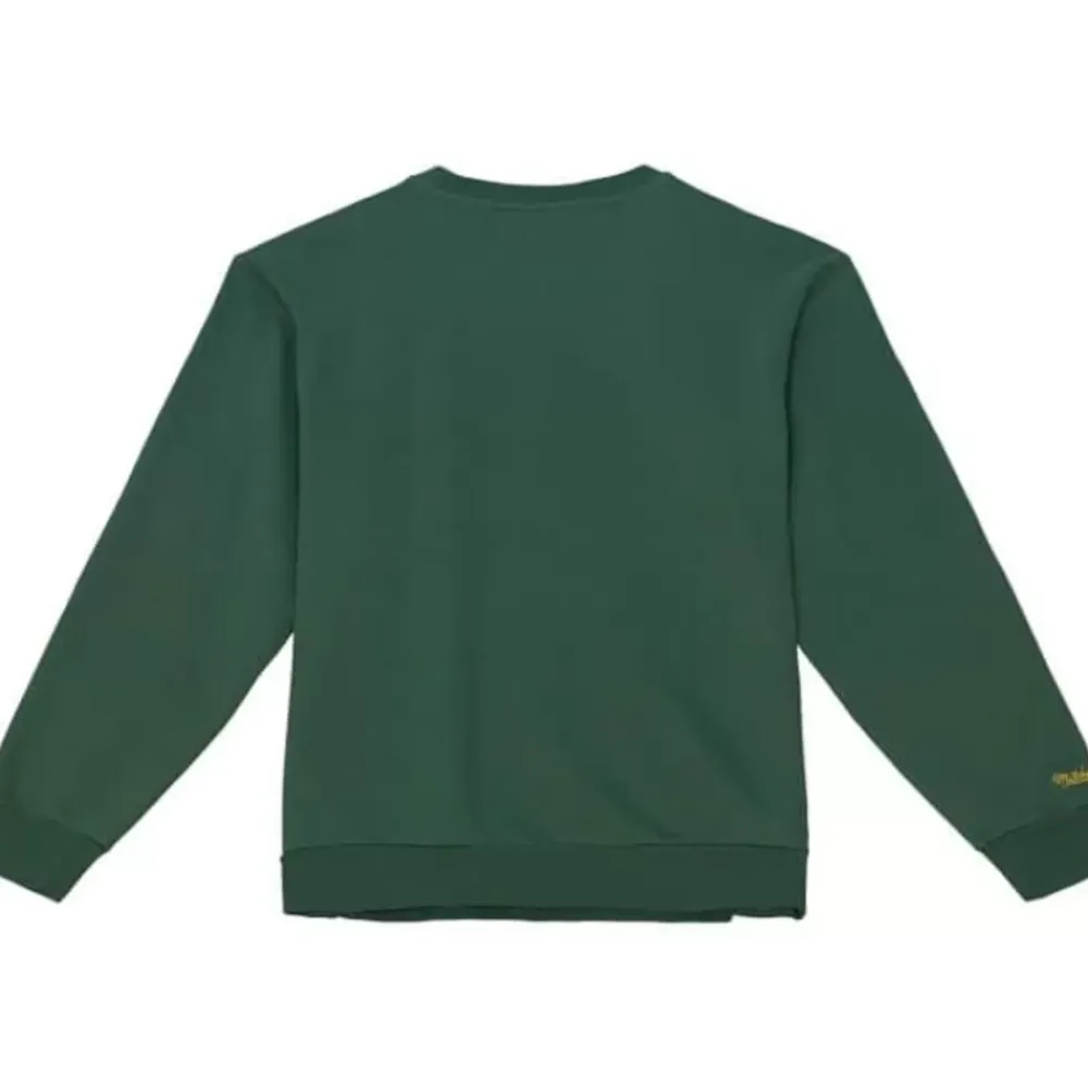 Apparel Mitchell & Ness Hoodies & Sweatshirts-Fashion Fleece Crew Green Bay Packers