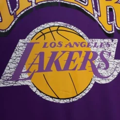 Apparel Mitchell & Ness Hoodies & Sweatshirts-Fashion Fleece Crew Los Angeles Lakers