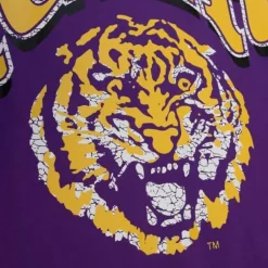 Apparel Mitchell & Ness Hoodies & Sweatshirts-Fashion Fleece Crew Louisiana State University
