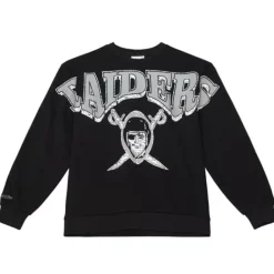 Apparel Mitchell & Ness Hoodies & Sweatshirts-Fashion Fleece Crew Oakland Raiders
