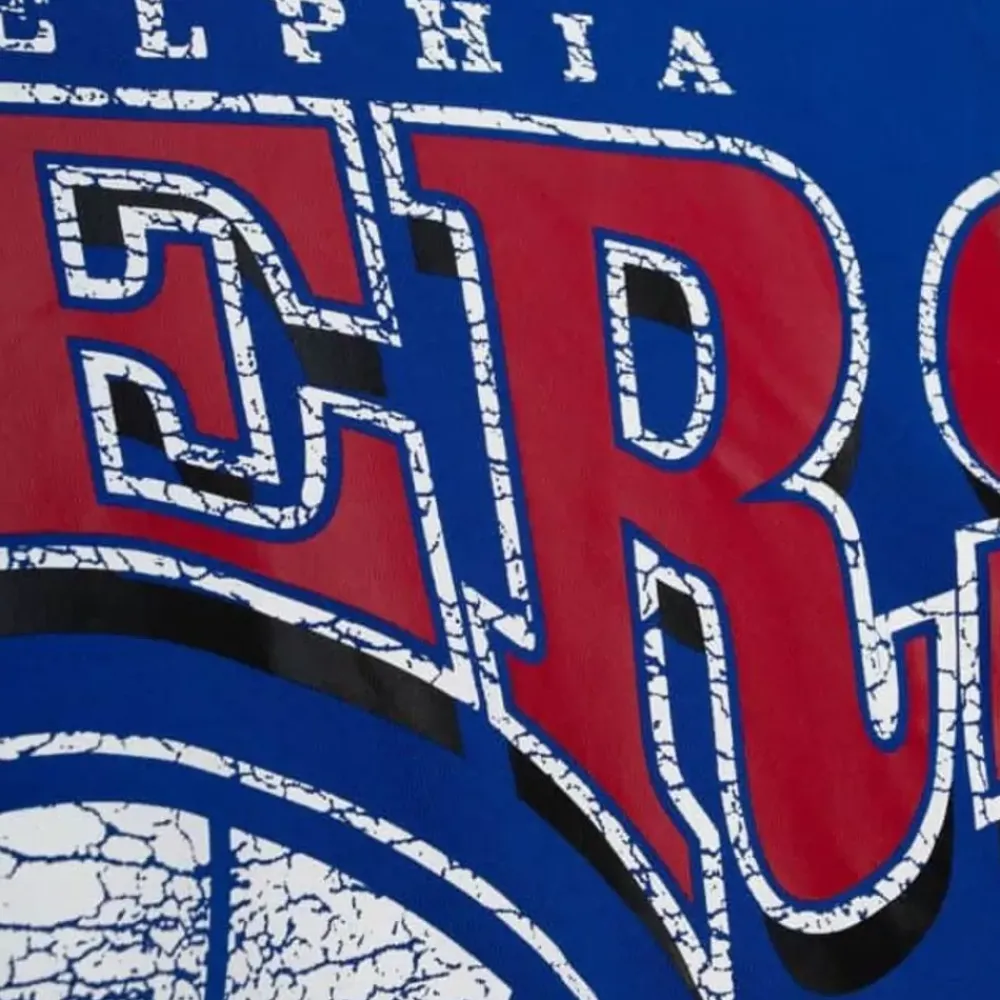 Apparel Mitchell & Ness Hoodies & Sweatshirts-Fashion Fleece Crew Philadelphia 76Ers