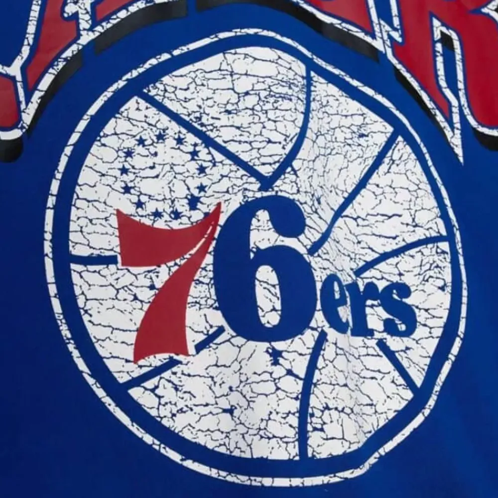Apparel Mitchell & Ness Hoodies & Sweatshirts-Fashion Fleece Crew Philadelphia 76Ers