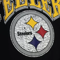 Apparel Mitchell & Ness Hoodies & Sweatshirts-Fashion Fleece Crew Pittsburgh Steelers