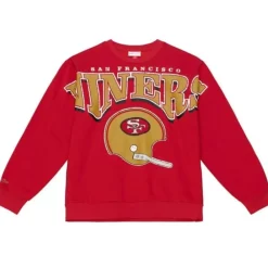 Apparel Mitchell & Ness Hoodies & Sweatshirts-Fashion Fleece Crew San Francisco 49Ers