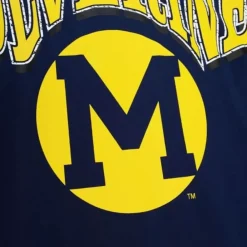 Apparel Mitchell & Ness Hoodies & Sweatshirts-Fashion Fleece Crew University Of Michigan