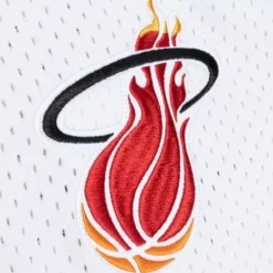Apparel Mitchell & Ness T-Shirts & Tops-Fashion Mesh V-Neck Miami Heat