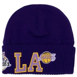 Headwear Mitchell & Ness -First Letterman Knit Hwc Los Angeles Lakers