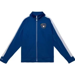 Apparel Mitchell & Ness Jackets & Outerwear-Flashback Track Jacket Milwaukee Brewers