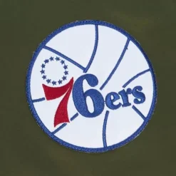 Apparel Mitchell & Ness Jackets & Outerwear-Flight Satin Bomber Jacket Philadelphia 76Ers