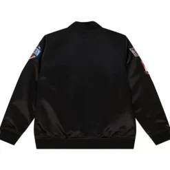 Apparel Mitchell & Ness Jackets & Outerwear-Flight Satin Bomber Jacket Atlanta Hawks