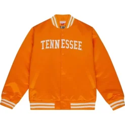 Apparel Mitchell & Ness Jackets & Outerwear-Front Logo Heavyweight Satin Jacket University Of Tennessee
