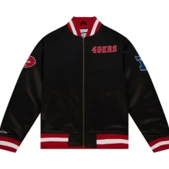 Apparel Mitchell & Ness Jackets & Outerwear-Fttb Heavyweight Satin Jacket San Francisco 49Ers