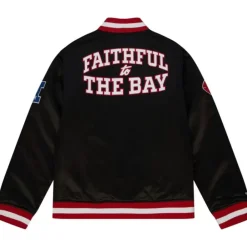 Apparel Mitchell & Ness Jackets & Outerwear-Fttb Heavyweight Satin Jacket San Francisco 49Ers