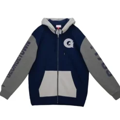 Apparel Mitchell & Ness Hoodies & Sweatshirts-Full Zip Fleece Georgetown University