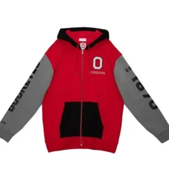 Apparel Mitchell & Ness Hoodies & Sweatshirts-Full Zip Fleece Ohio State