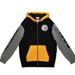 Apparel Mitchell & Ness Hoodies & Sweatshirts-Full Zip Fleece Pittsburgh Steelers