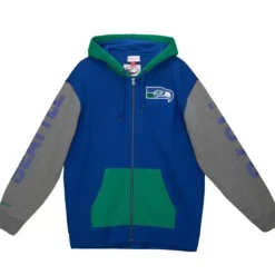 Apparel Mitchell & Ness Hoodies & Sweatshirts-Full Zip Fleece Seattle Seahawks