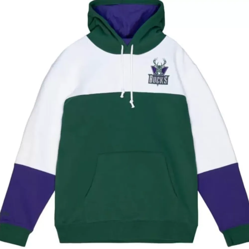 Apparel Mitchell & Ness Hoodies & Sweatshirts-Fusion Fleece 2.0 Milwaukee Bucks