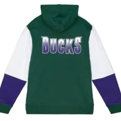 Apparel Mitchell & Ness Hoodies & Sweatshirts-Fusion Fleece 2.0 Milwaukee Bucks