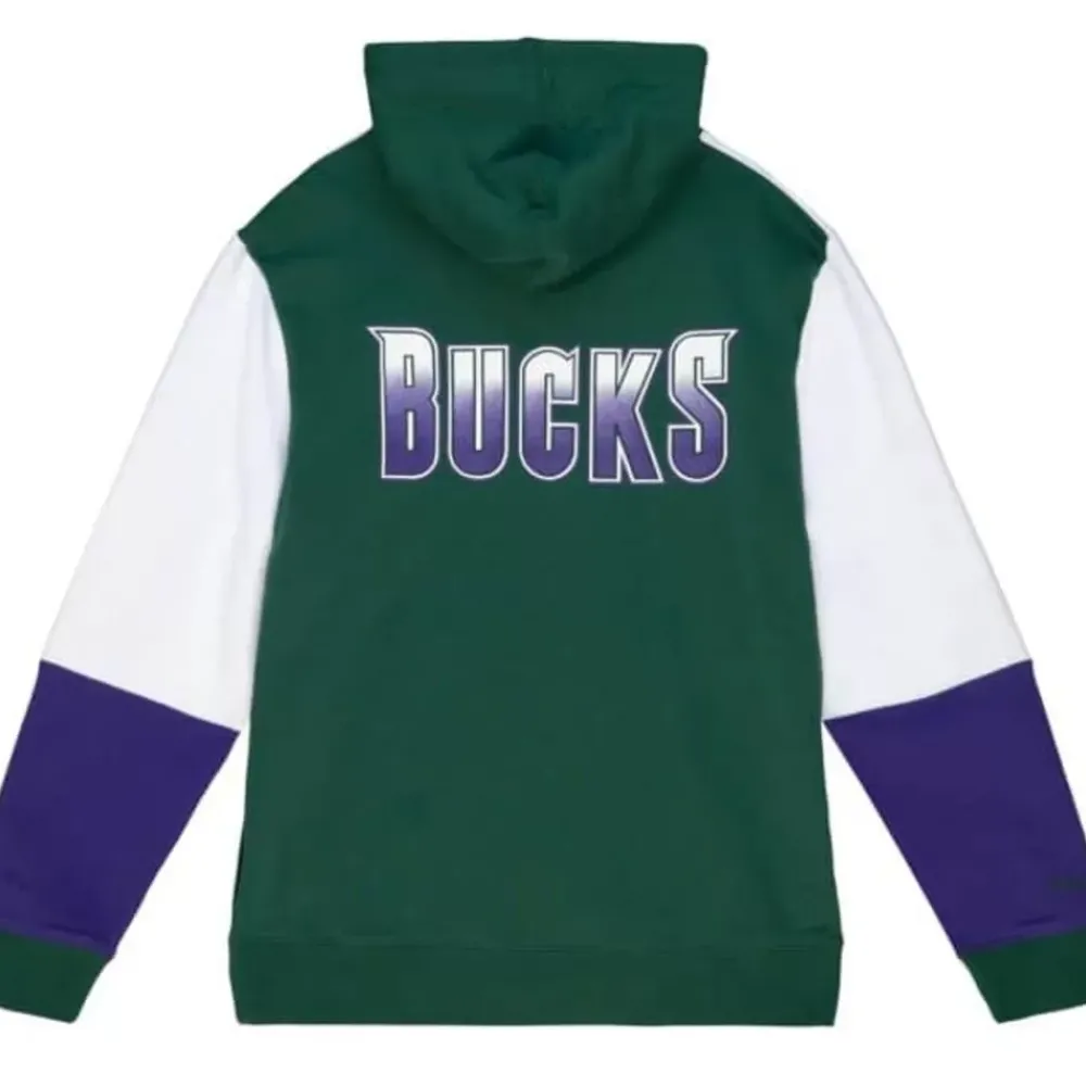 Apparel Mitchell & Ness Hoodies & Sweatshirts-Fusion Fleece 2.0 Milwaukee Bucks