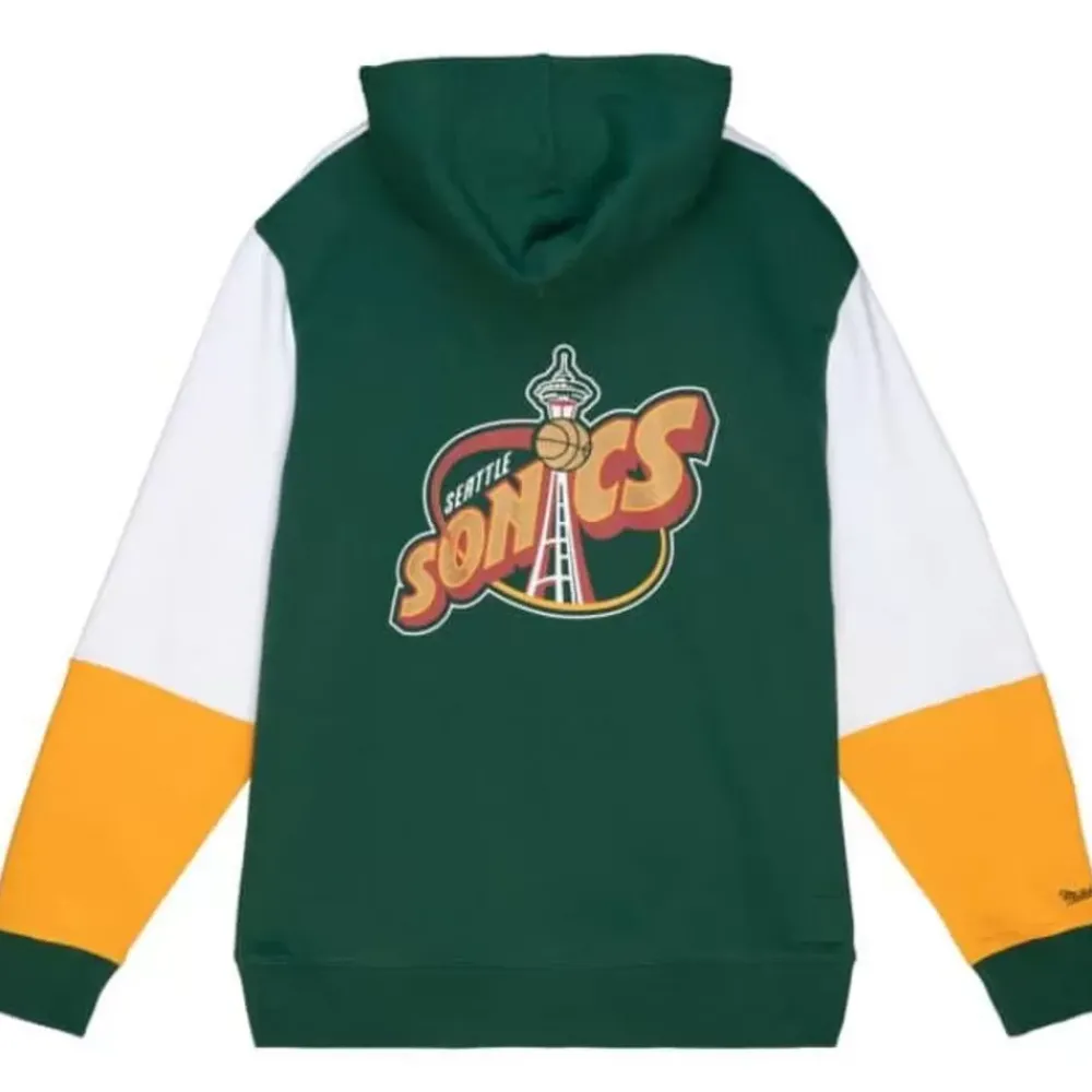 Apparel Mitchell & Ness Hoodies & Sweatshirts-Fusion Fleece 2.0 Seattle Supersonics
