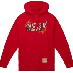Apparel Mitchell & Ness Hoodies & Sweatshirts-Game Day Pattern Pullover Hoodie Miami Heat
