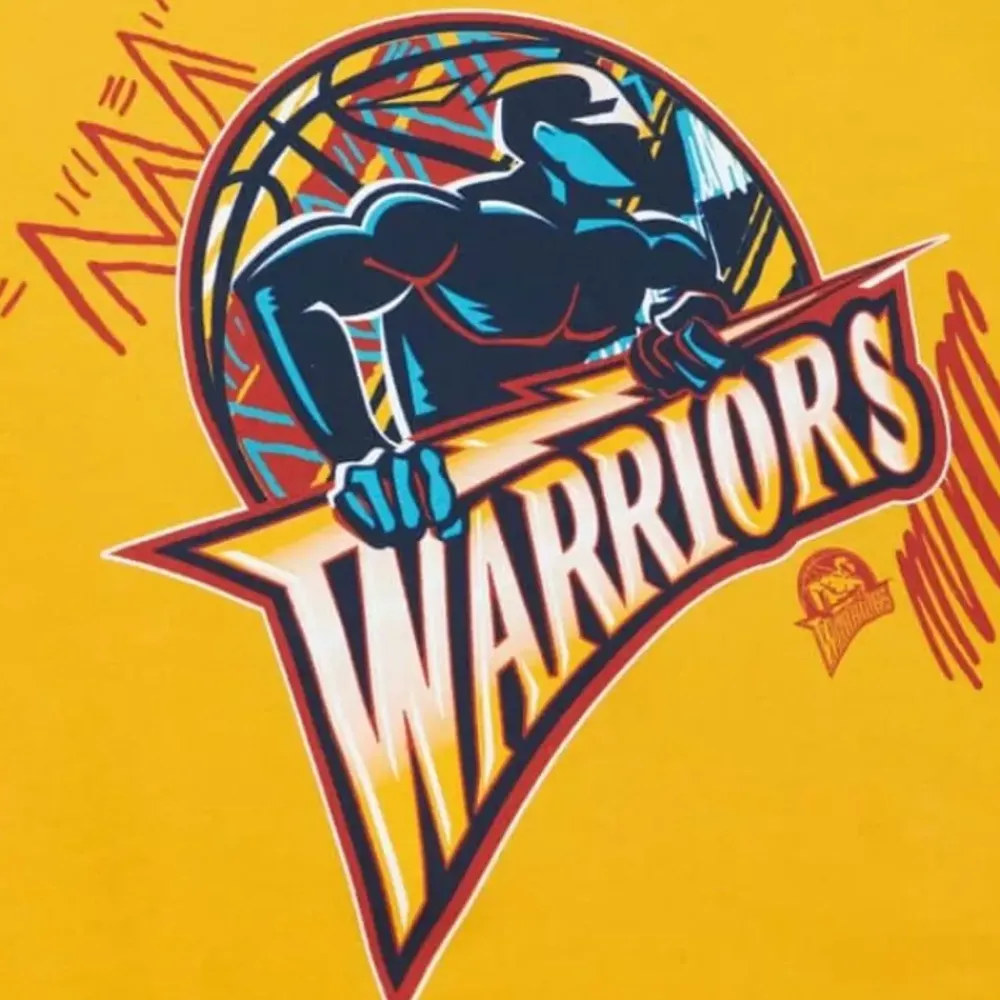 Apparel Mitchell & Ness Hoodies & Sweatshirts-Game Day Pattern Pullover Hoodie Golden State Warriors