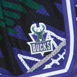 Apparel Mitchell & Ness Shorts-Game Day Pattern Short Milwaukee Bucks