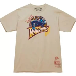 Apparel Mitchell & Ness T-Shirts & Tops-Game Day Pattern Tee Golden State Warriors