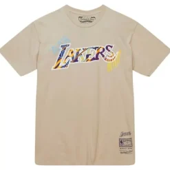 Apparel Mitchell & Ness T-Shirts & Tops-Game Day Pattern Tee Los Angeles Lakers