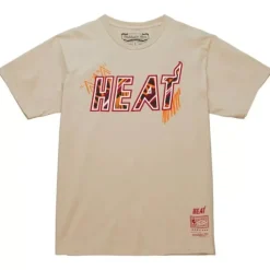 Apparel Mitchell & Ness T-Shirts & Tops-Game Day Pattern Tee Miami Heat