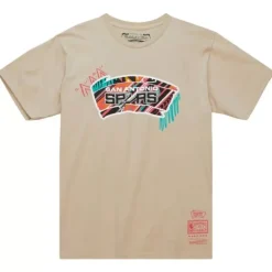 Apparel Mitchell & Ness T-Shirts & Tops-Game Day Pattern Tee San Antonio Spurs
