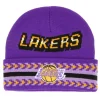 Headwear Mitchell & Ness -Game On Knit Hwc Los Angeles Lakers