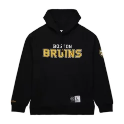 Apparel Mitchell & Ness Hoodies & Sweatshirts-Game Time Fleece Hoodie Current Logo Boston Bruins