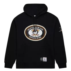Apparel Mitchell & Ness Hoodies & Sweatshirts-Game Time Fleece Hoodie Current Logo Anaheim Ducks