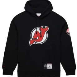 Apparel Mitchell & Ness Hoodies & Sweatshirts-Game Time Fleece Hoodie Current Logo New Jersey Devils