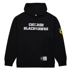 Apparel Mitchell & Ness Hoodies & Sweatshirts-Game Time Fleece Hoodie Current Logo Chicago Blackhawks