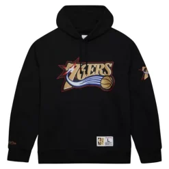 Apparel Mitchell & Ness Hoodies & Sweatshirts-Game Time Fleece Hoodie Vintage Logo Philadelphia 76Ers