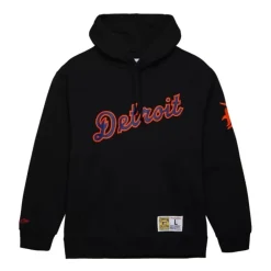 Apparel Mitchell & Ness Hoodies & Sweatshirts-Game Time Fleece Hoodie Vintage Logo Detroit Tigers