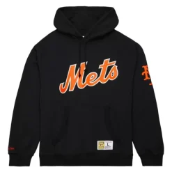 Apparel Mitchell & Ness Hoodies & Sweatshirts-Game Time Fleece Hoodie Vintage Logo New York Mets
